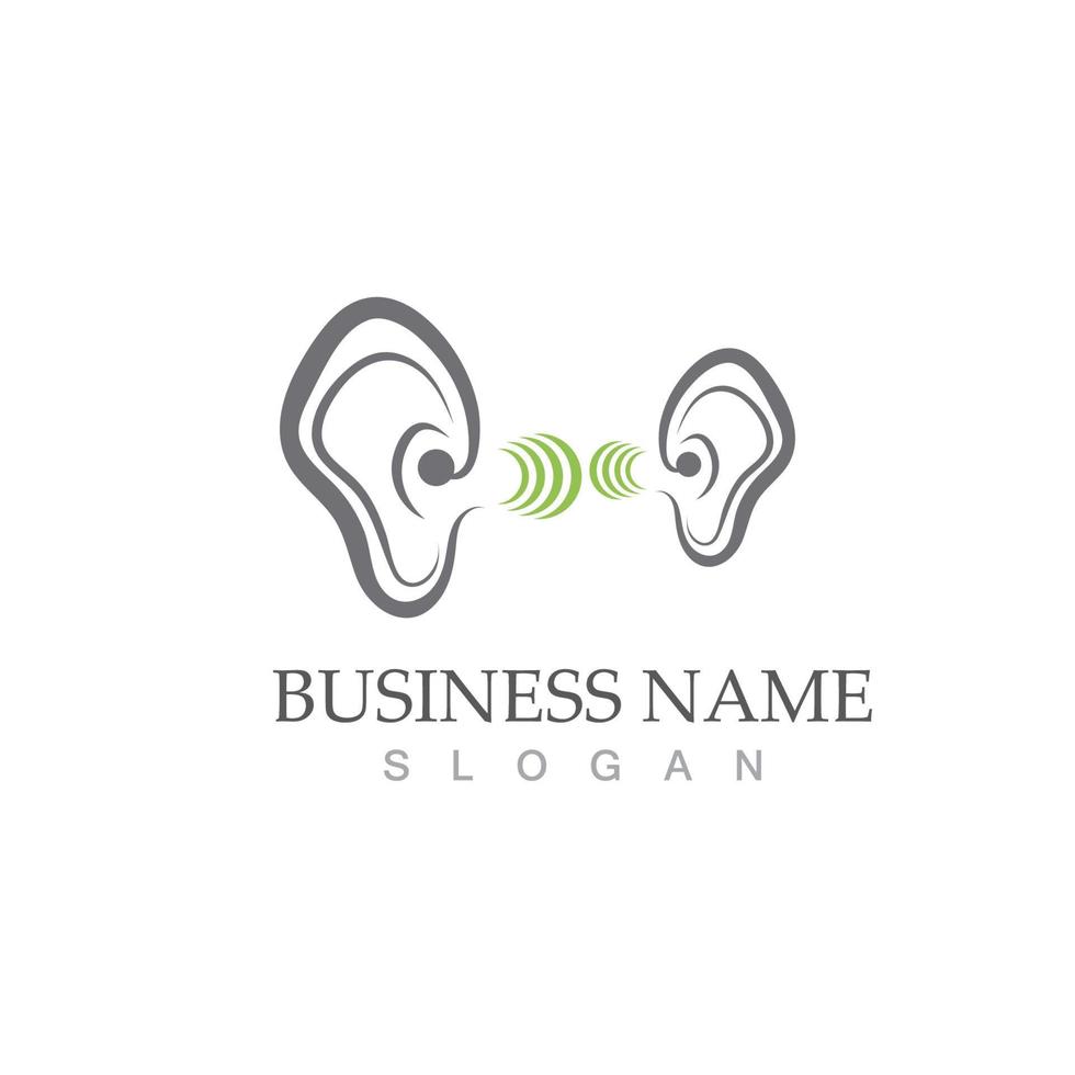Hearing Logo Template vector