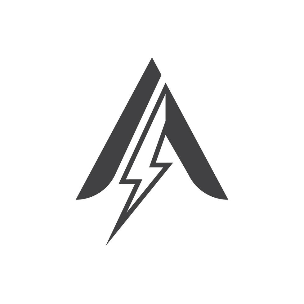 A letter lightning logo vector