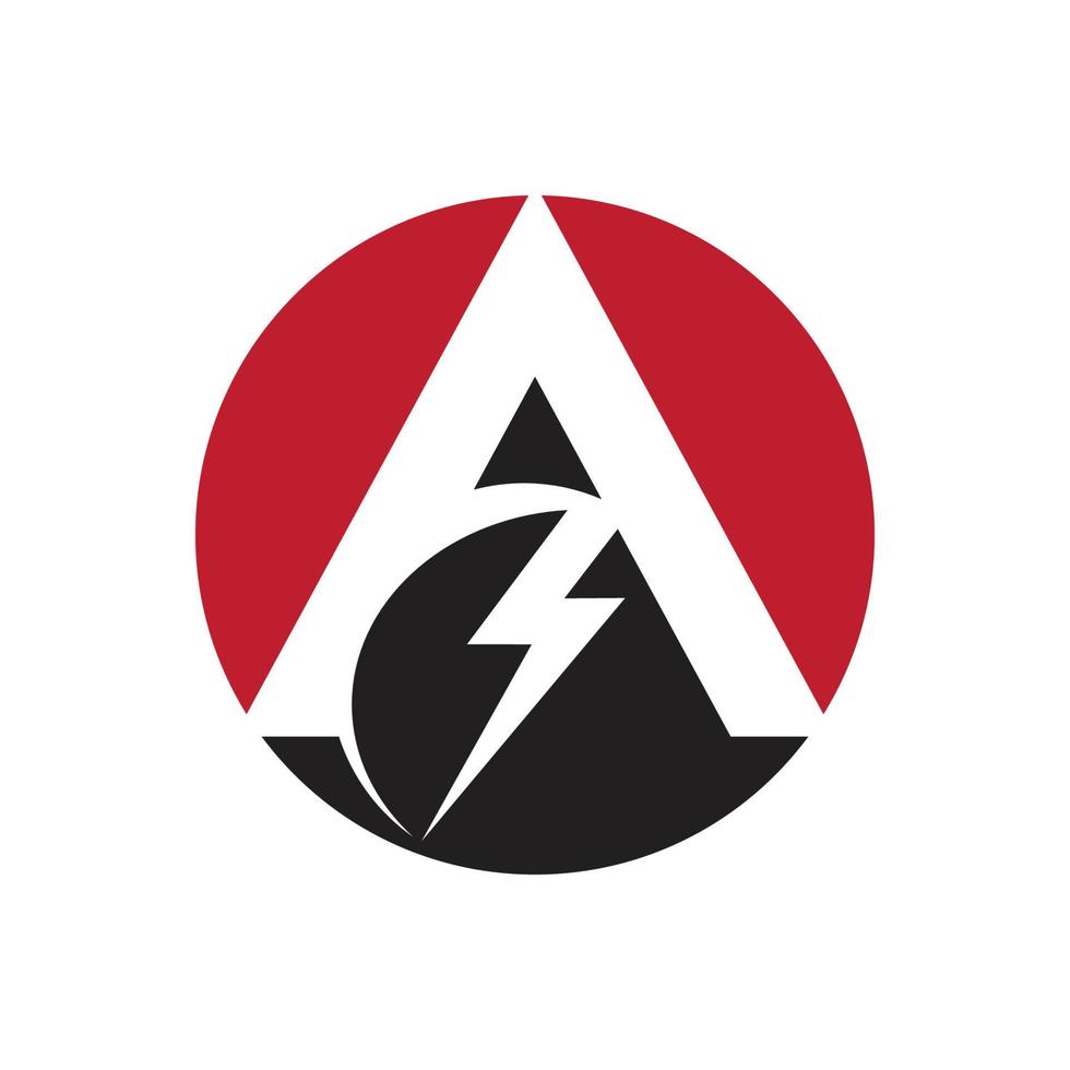 A letter lightning logo vector