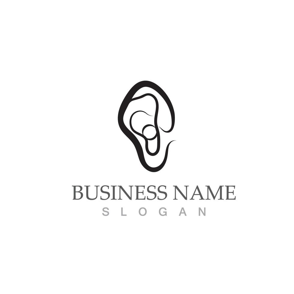 Hearing Logo Template vector