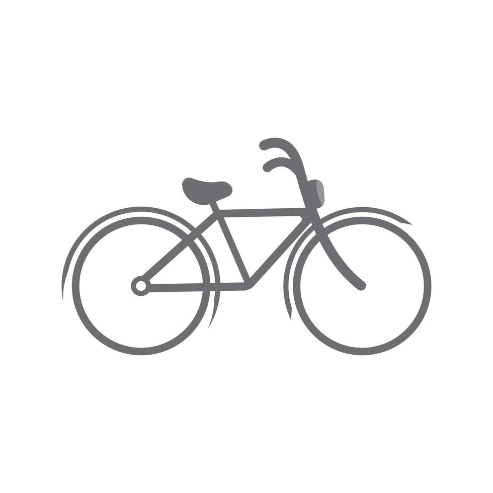 icono de vector de bicicleta aislado en blanco