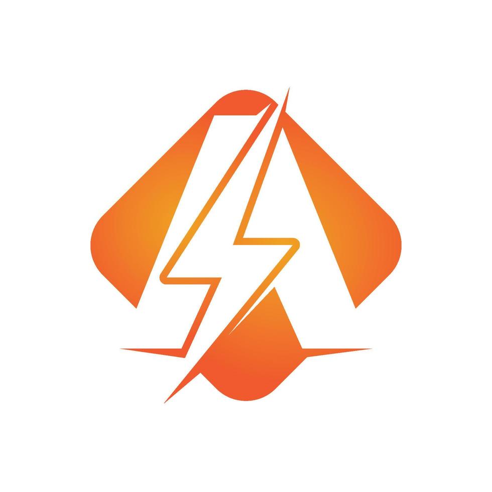 A letter lightning logo vector