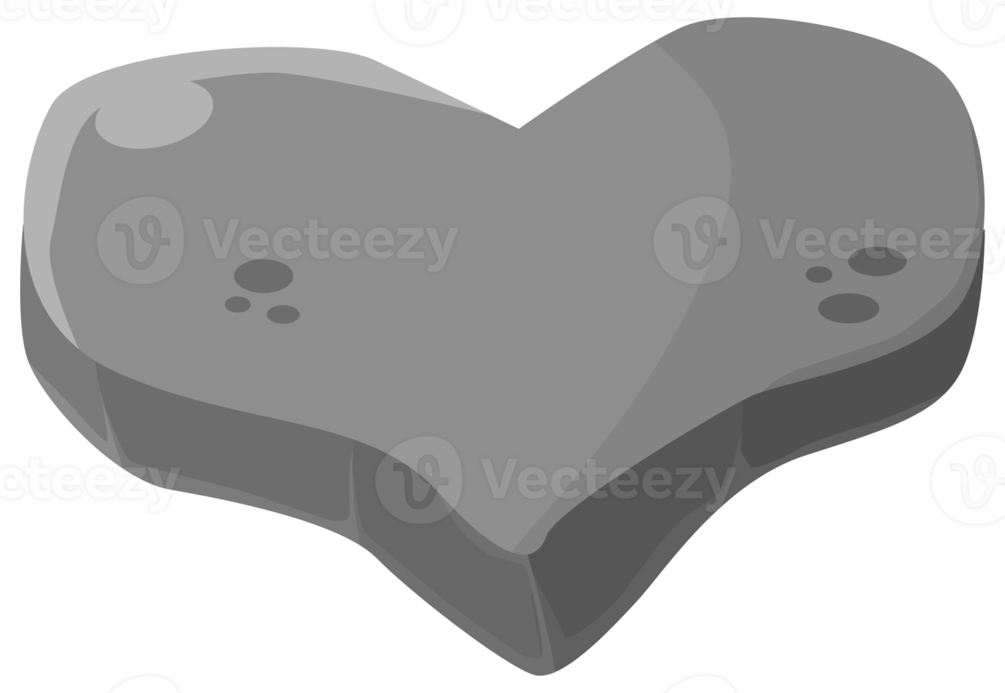 Illustration of a stone with a love shape png