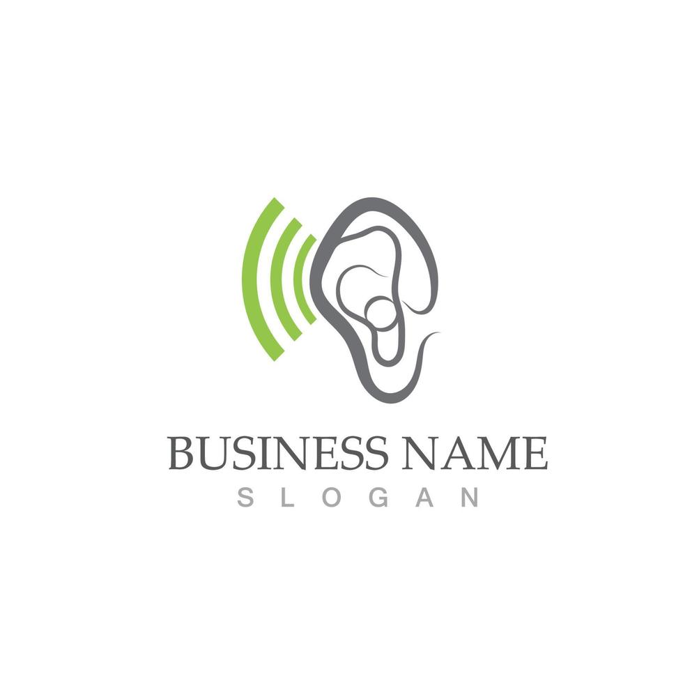 Hearing Logo Template vector