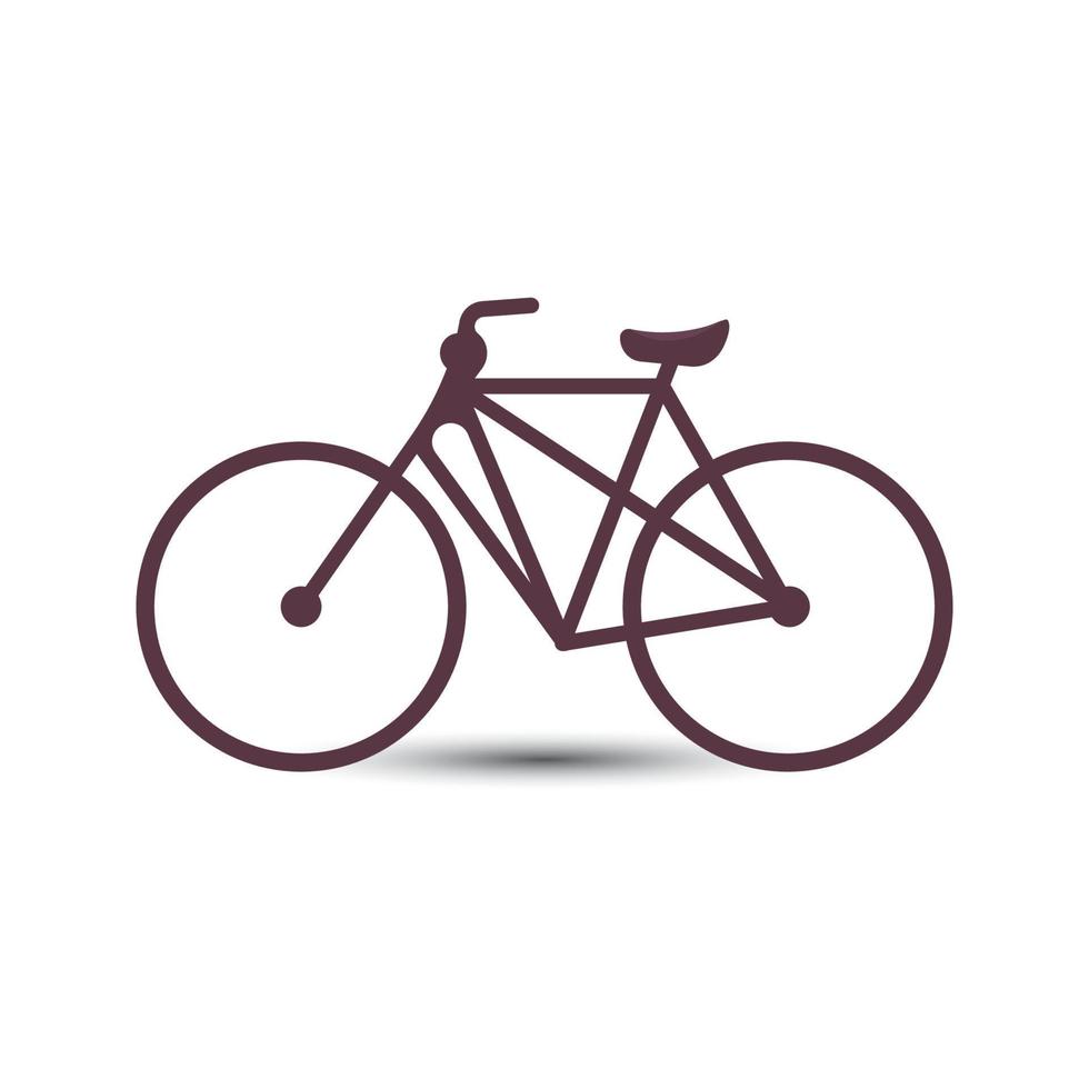 icono de vector de bicicleta aislado en blanco