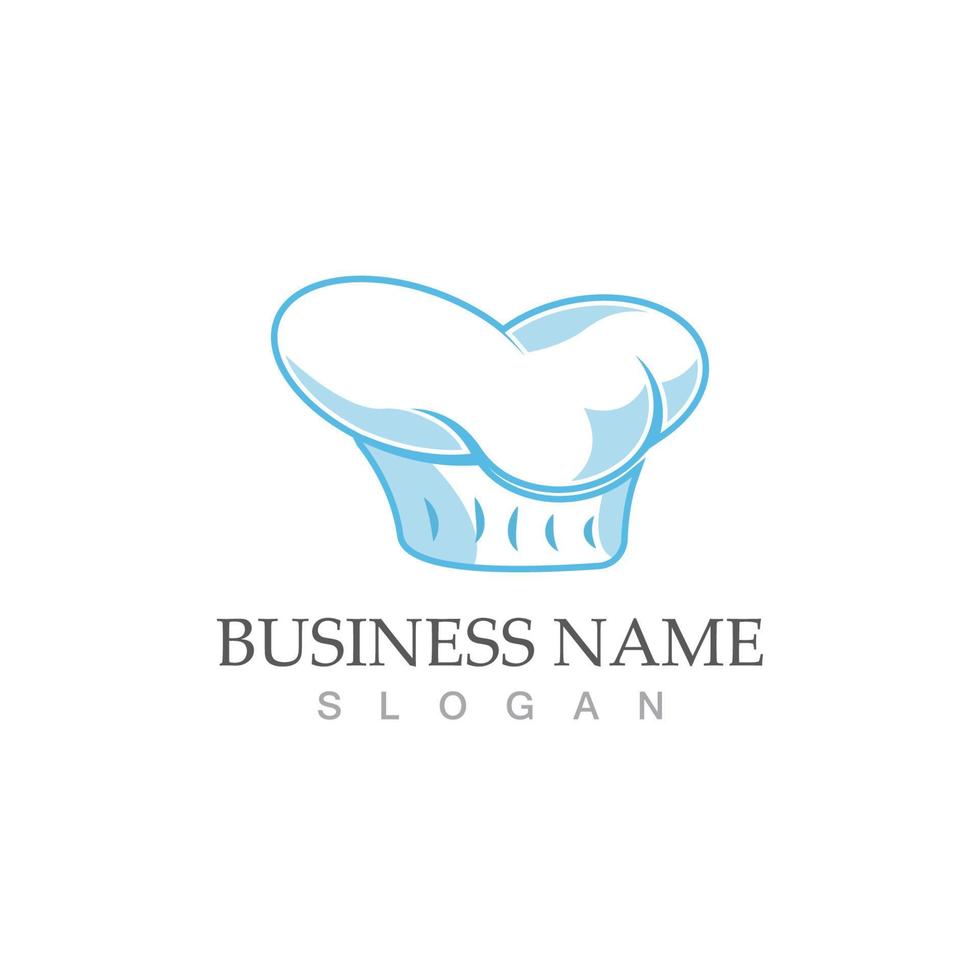 Hat chef logo template vector