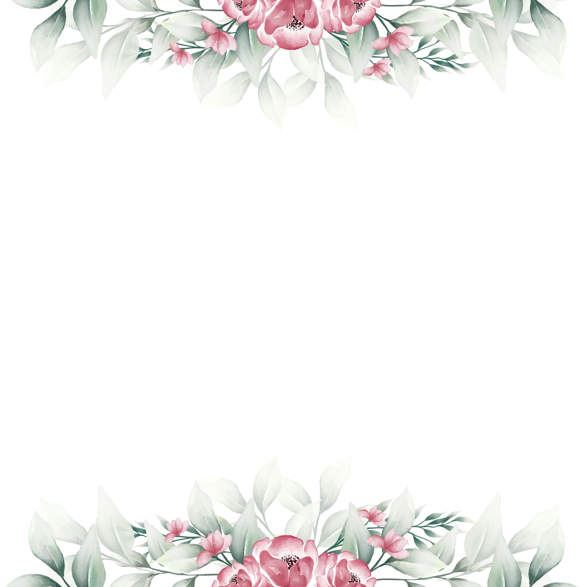 pink-watercolor-flower-frame-13812198-png