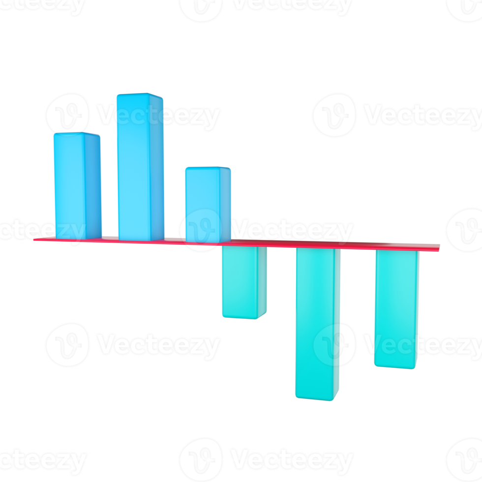 Business Graph. 3D rendering. png