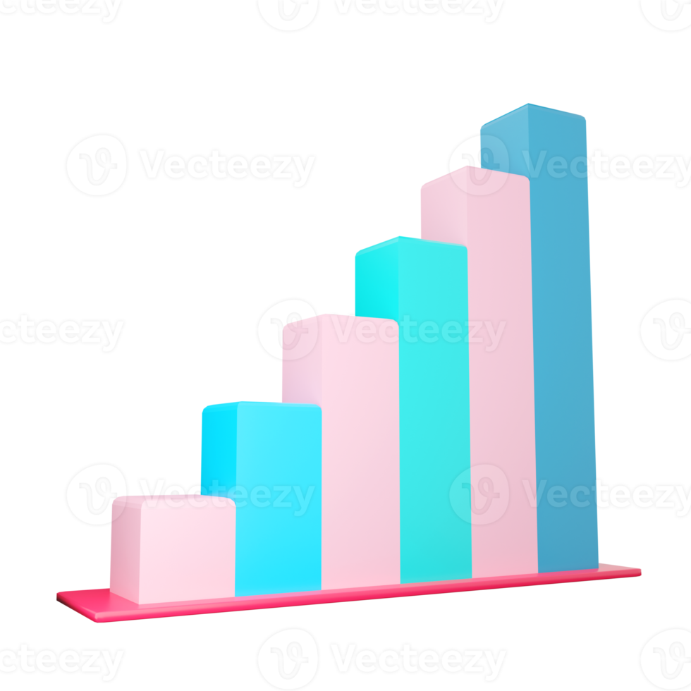 Business Graph. 3D rendering. png