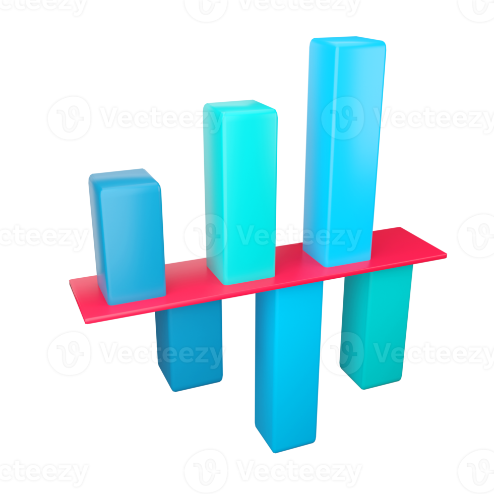 Business Graph. 3D rendering. png