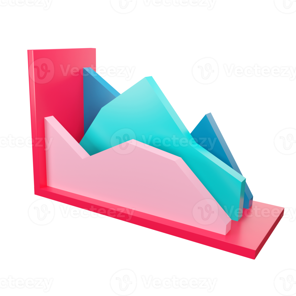 Business Graph. 3D rendering. png