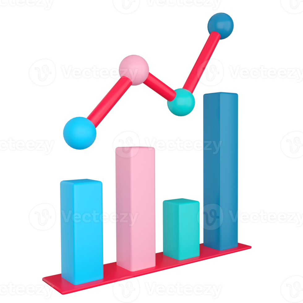 Business Graph. 3D rendering. png