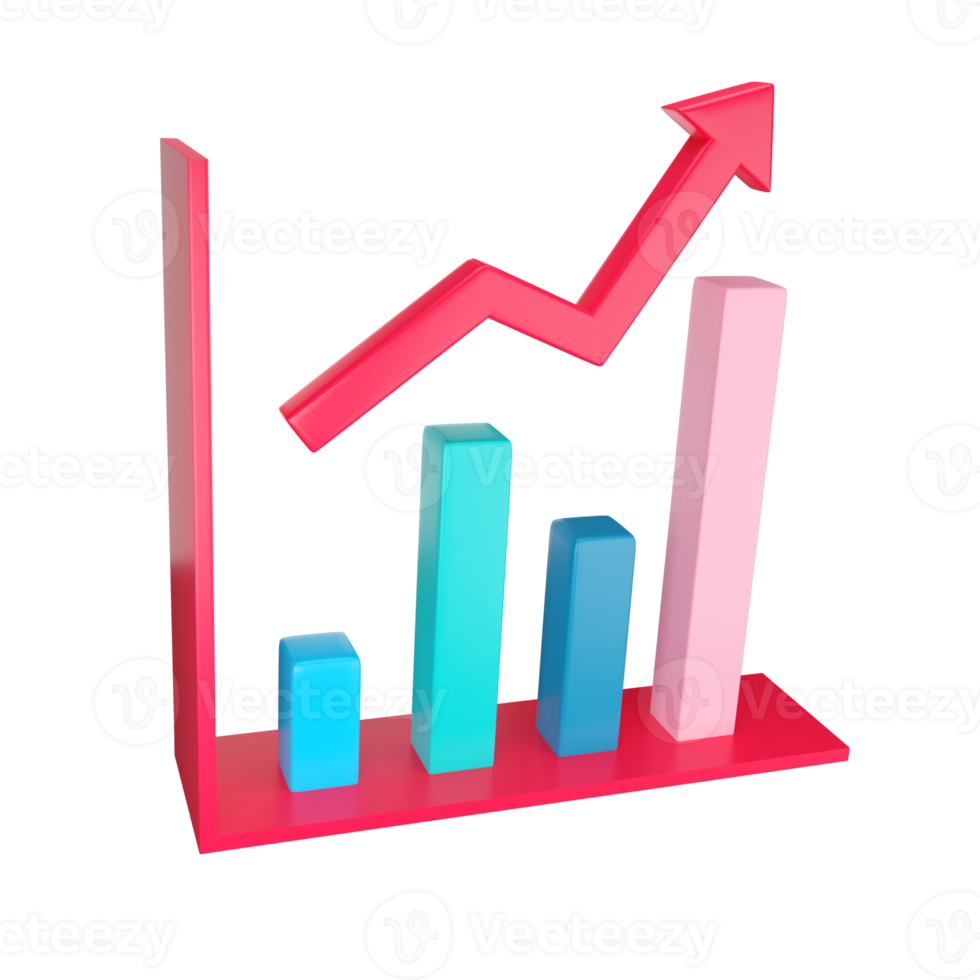 Business Graph. 3D rendering. png