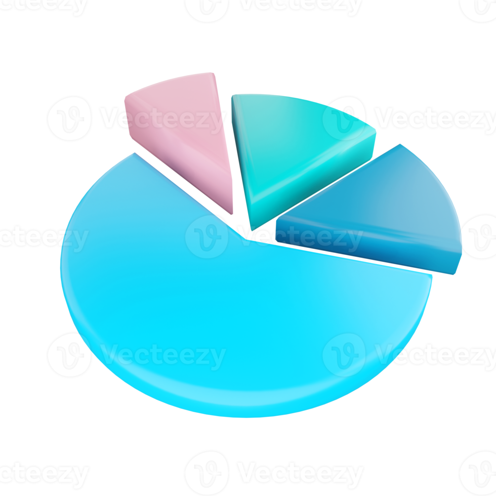 gráfico de negocios. representación 3d png