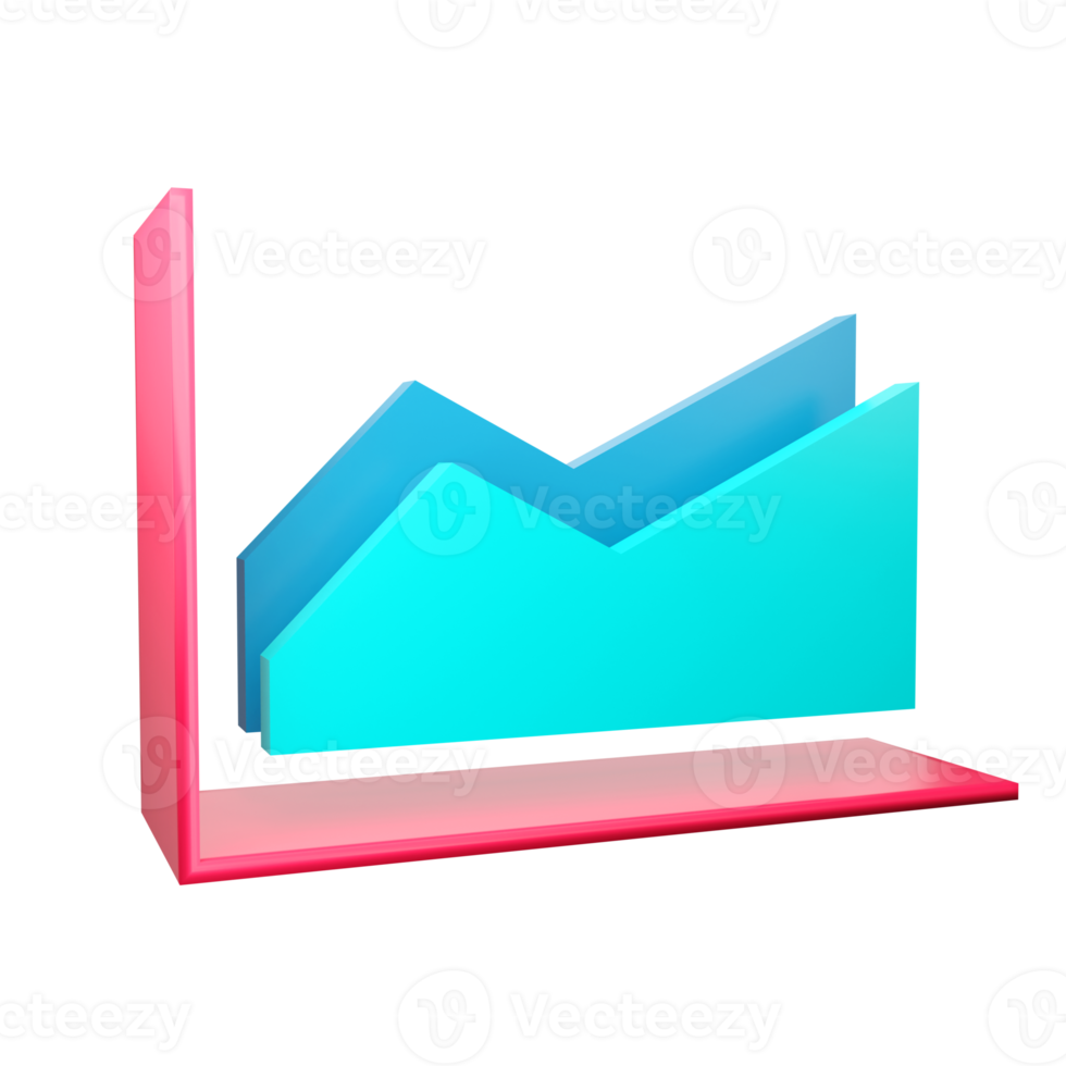 Business Graph. 3D rendering. png