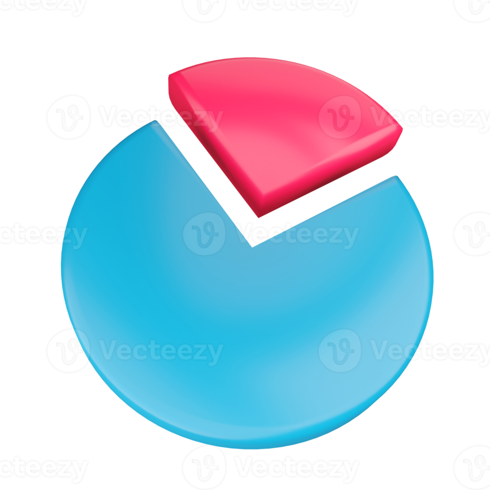 gráfico de negocios. representación 3d png