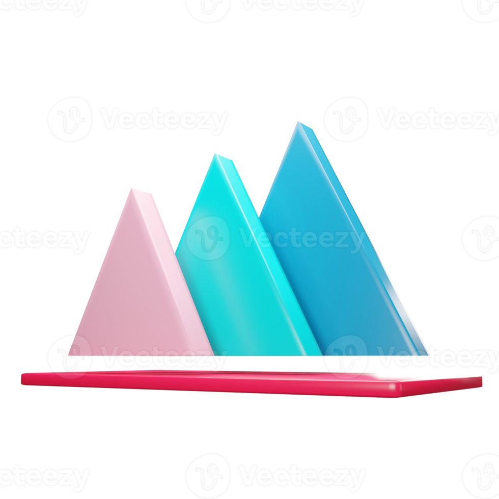 Business Graph. 3D rendering. png