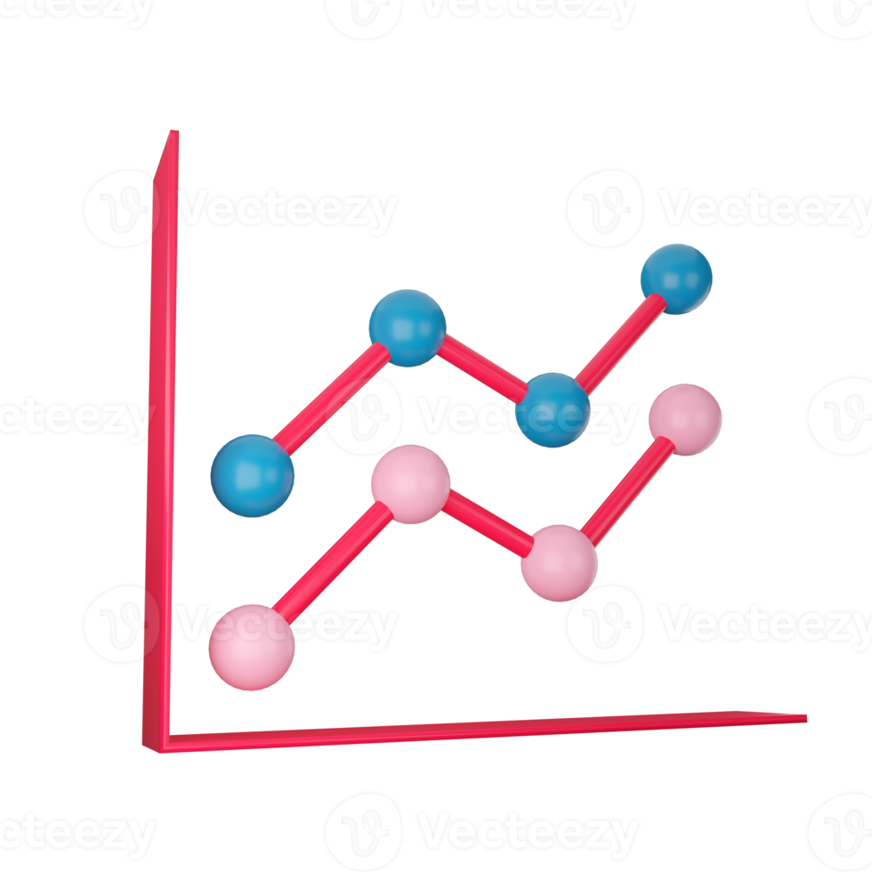 Business Graph. 3D rendering. png