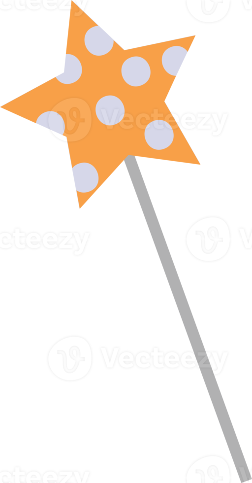 coleção de elementos de aniversário de vara de estrela fofa png