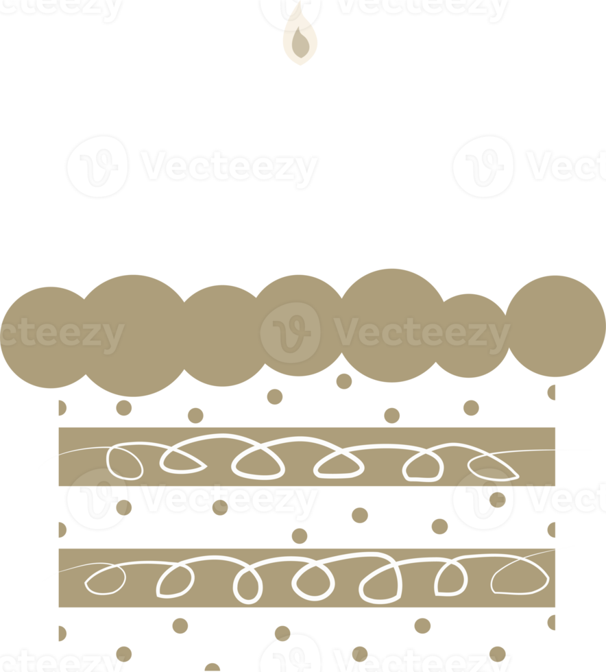 illustration d'élément de décoration de gâteau d'anniversaire png