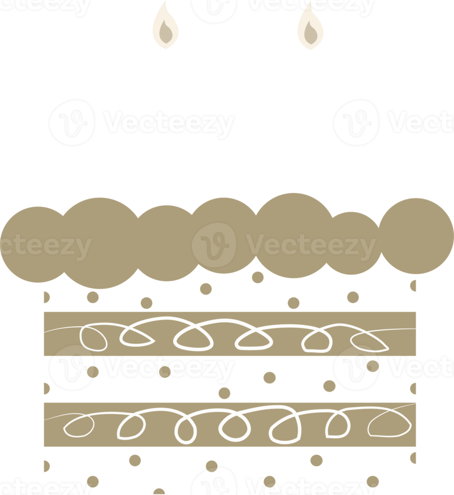 illustration d'élément de décoration de gâteau d'anniversaire png