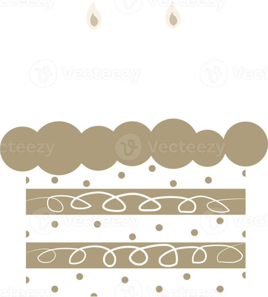 illustration d'élément de décoration de gâteau d'anniversaire png