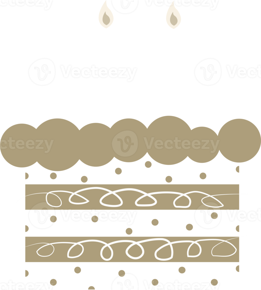 illustration d'élément de décoration de gâteau d'anniversaire png