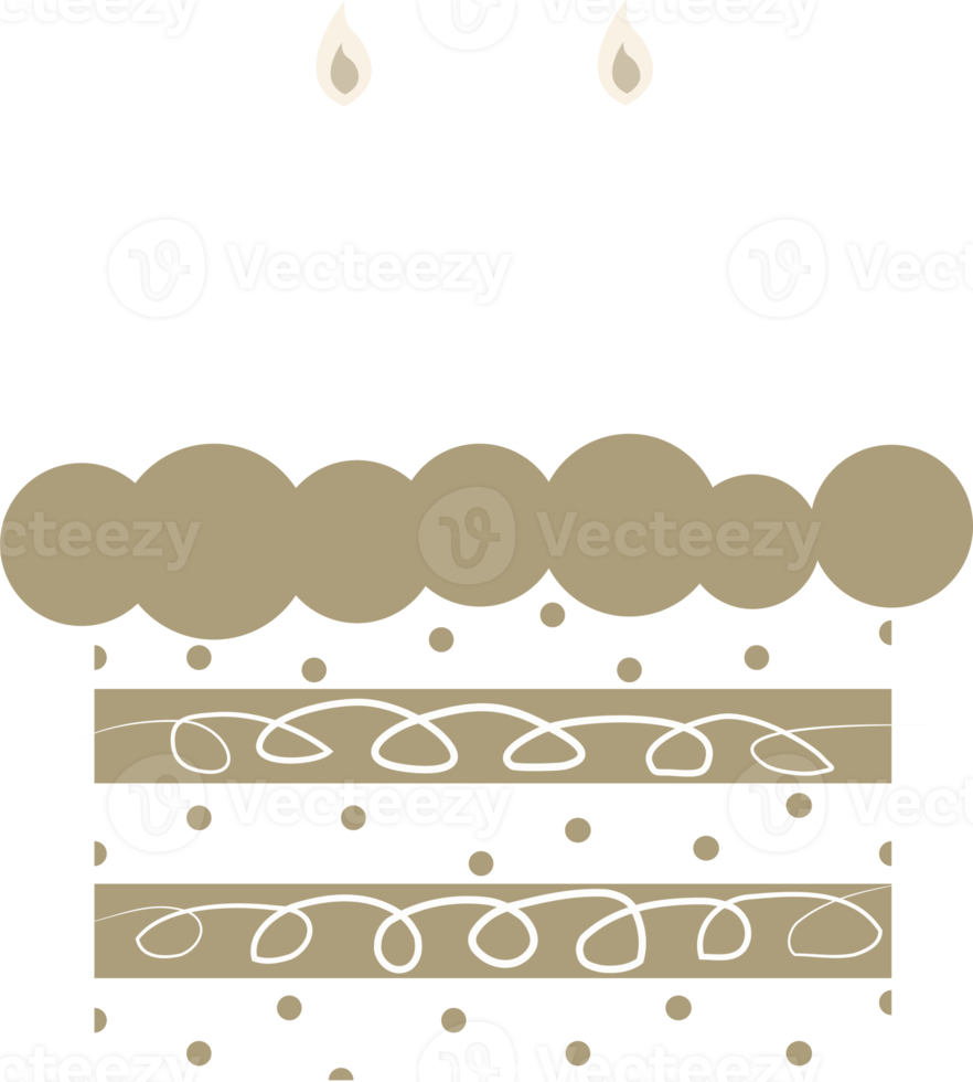 illustration d'élément de décoration de gâteau d'anniversaire png