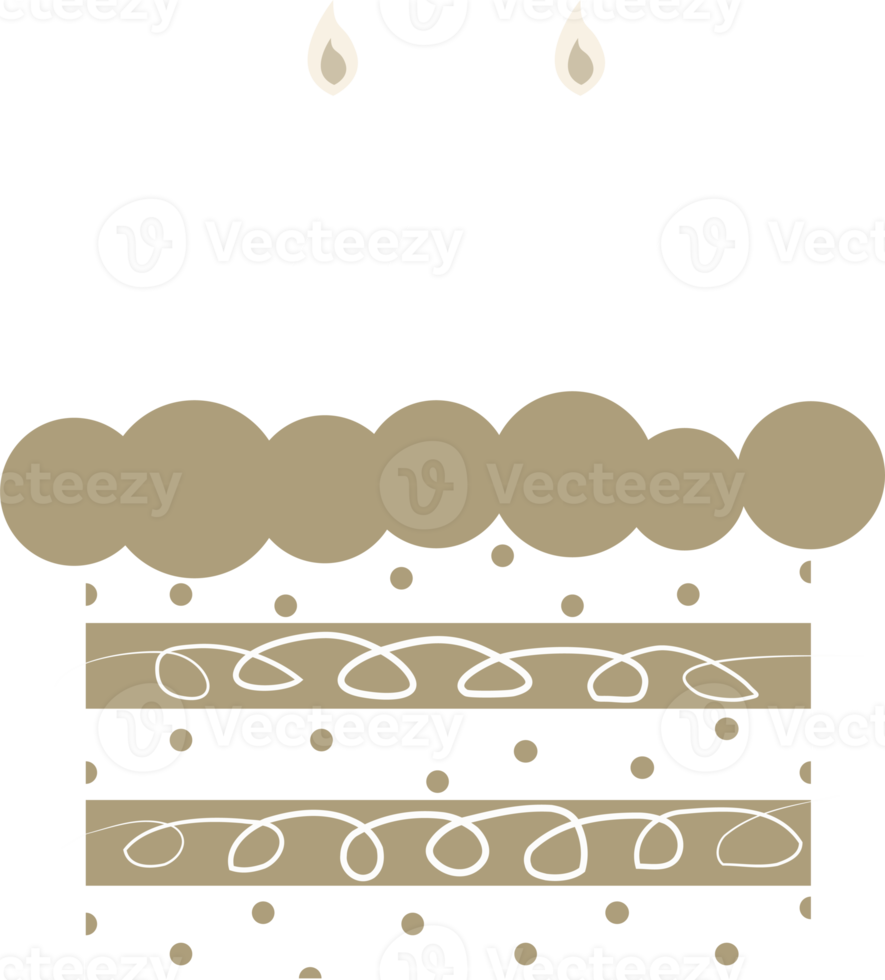 illustration d'élément de décoration de gâteau d'anniversaire png