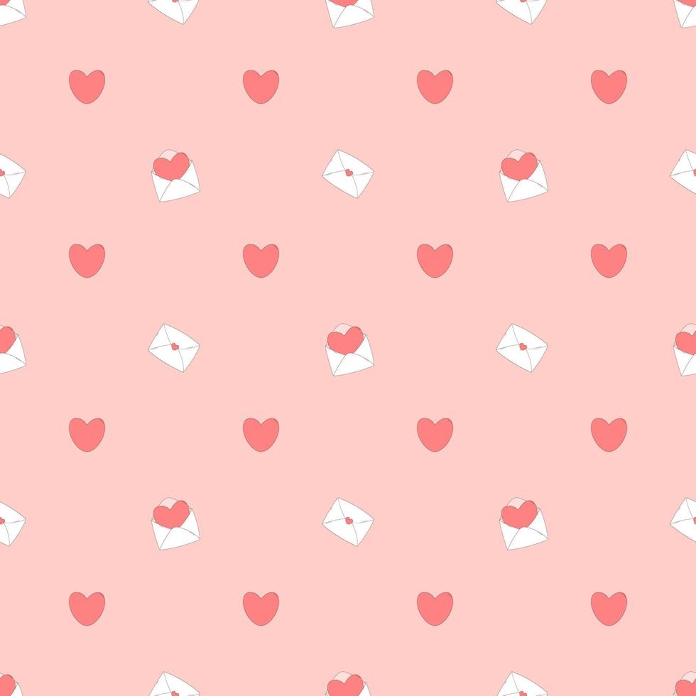 Seamless pattern with hearts. Background for Valentine's day decoration. Vector illustration
