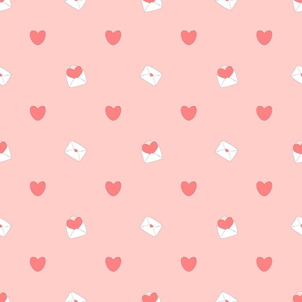 Seamless pattern with hearts. Background for Valentine's day decoration. Vector illustration