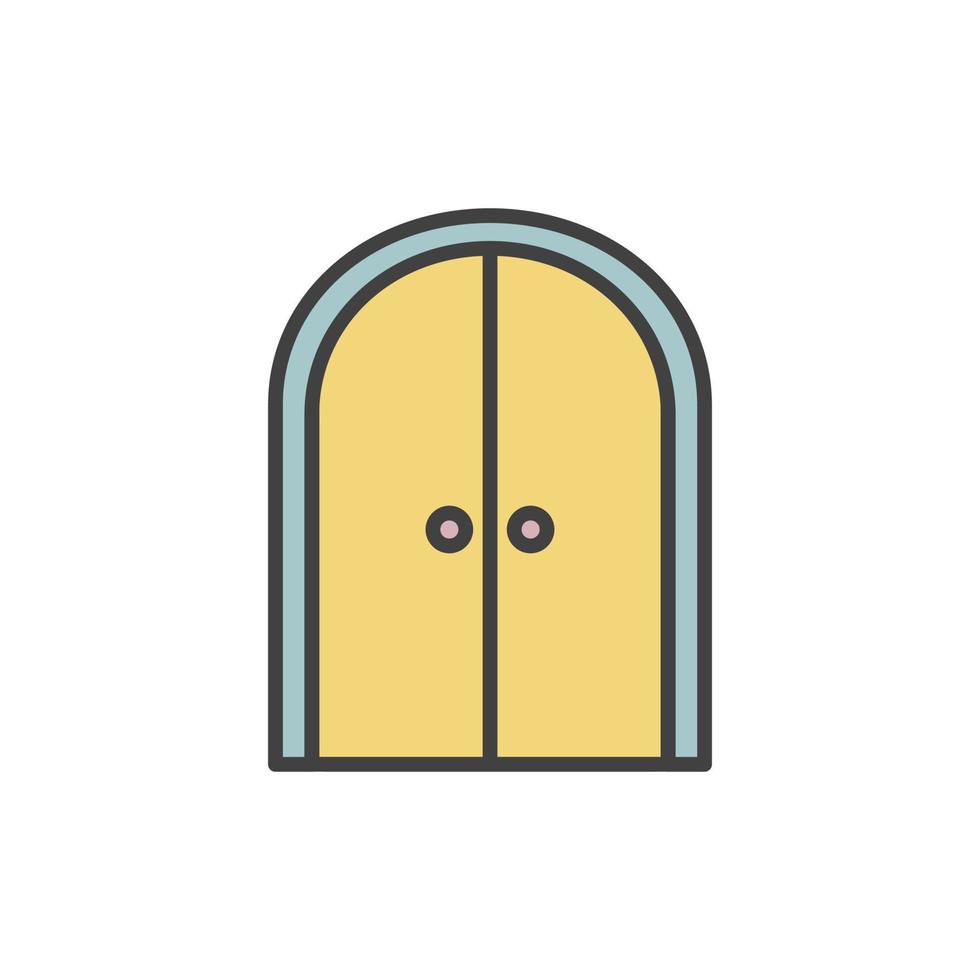 Door icon vector illustration logo template for many purpose. Isolated on white background.