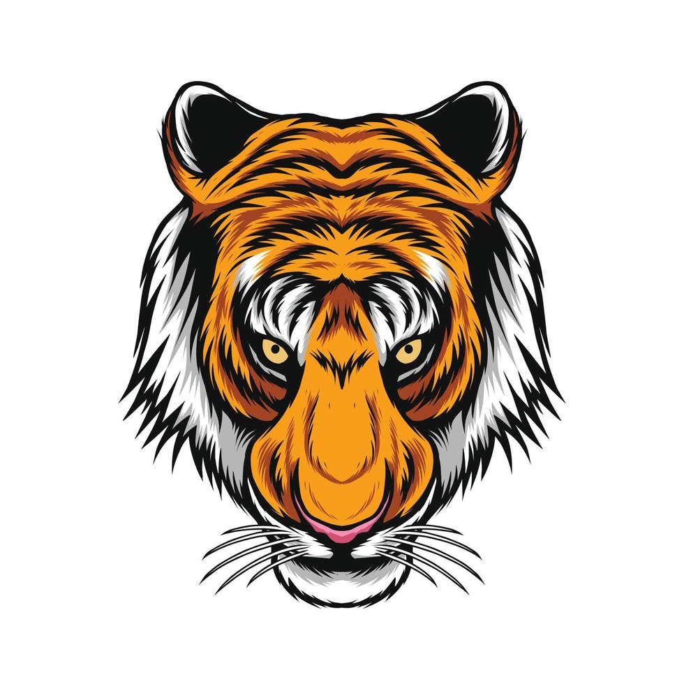 vector de cabeza de tigre