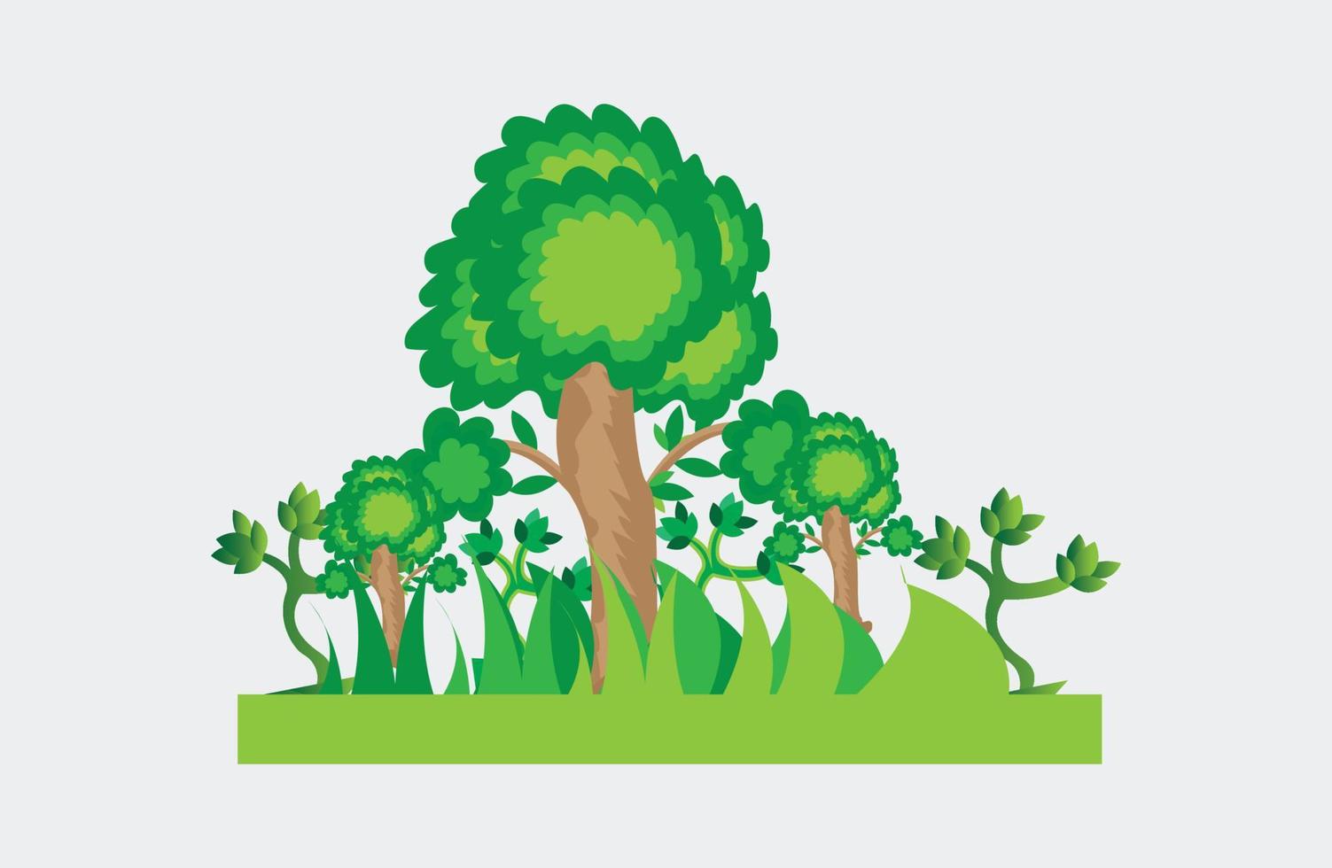 selva ilustración árbol fondo vector