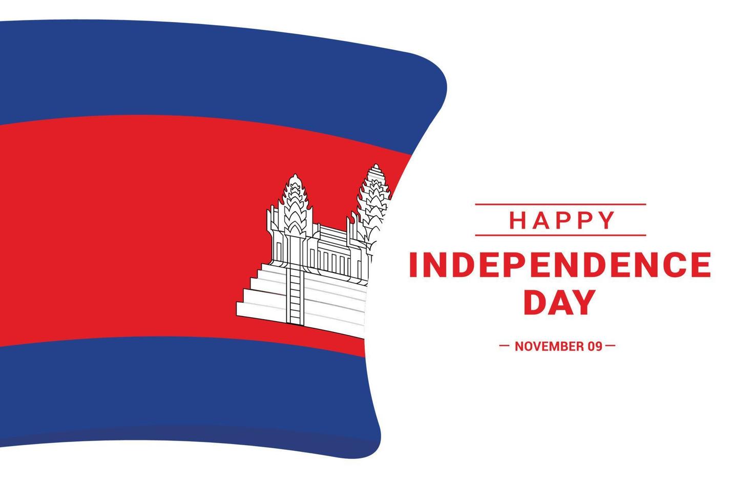 dia de la independencia de camboya vector