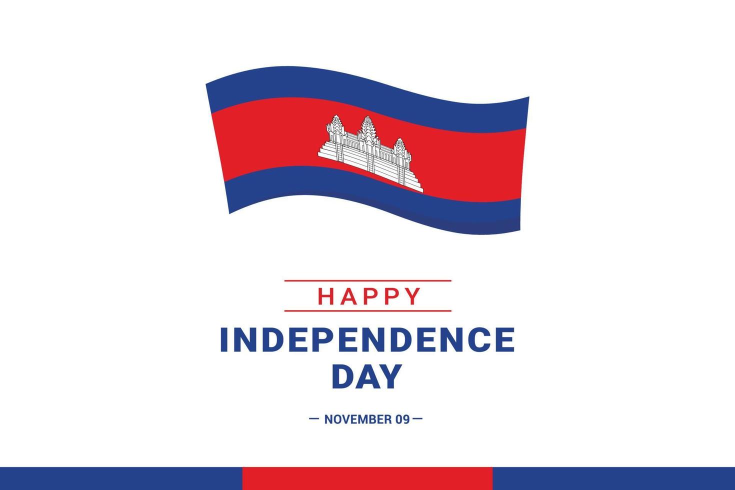 dia de la independencia de camboya vector