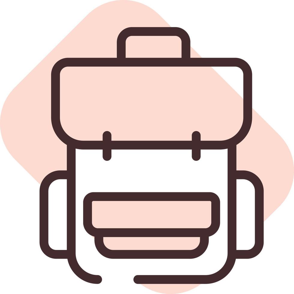 mochila escolar, ilustración, vector sobre fondo blanco.