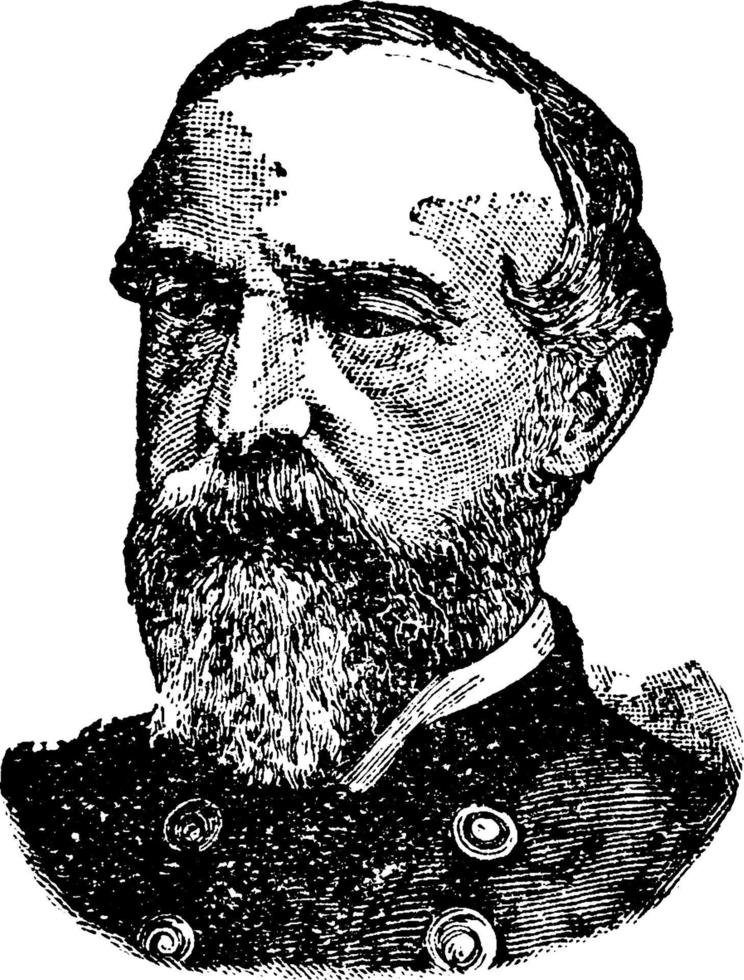 george meade, ilustración de la vendimia vector