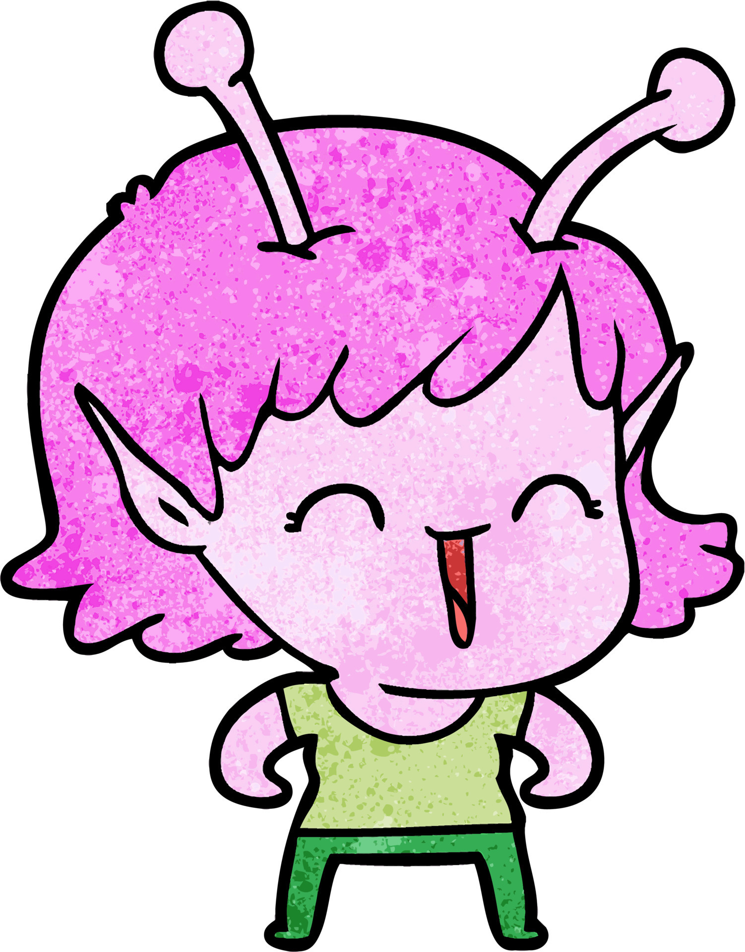 Vector alien character in cartoon style 13812786 Vector Art at Vecteezy
