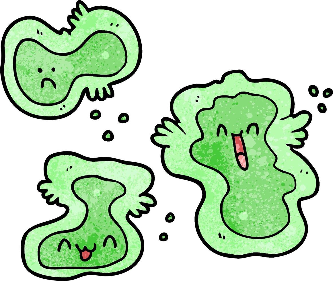 Cartoon green amoebas vector