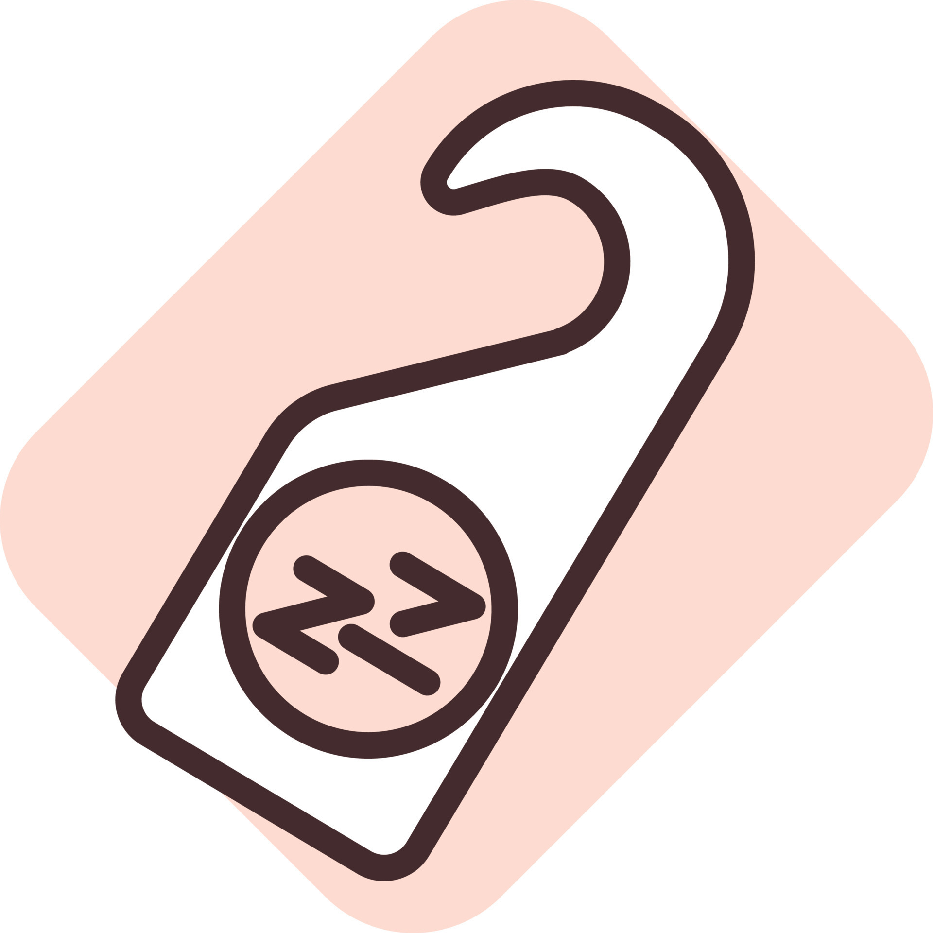 Door hanger, illustration, vector on a white background. 13812957