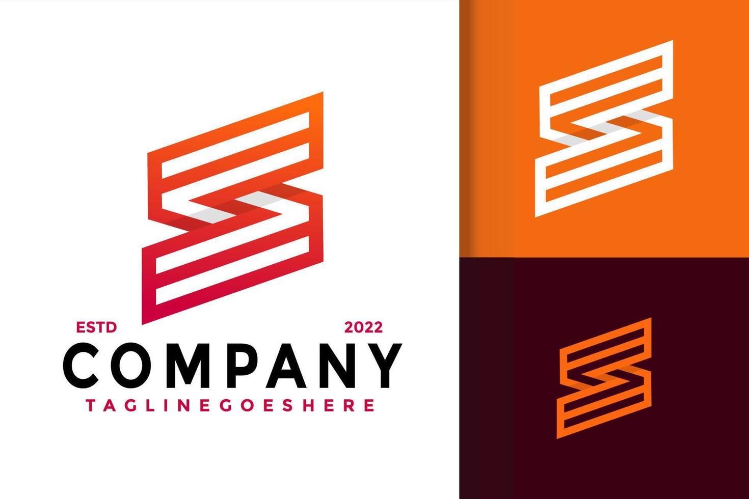 diseño del logotipo de la empresa con letras s, vector de logotipos de identidad de marca, logotipo moderno, plantilla de ilustración vectorial de diseños de logotipos