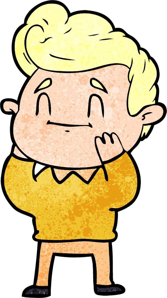 Vector man character in cartoon style