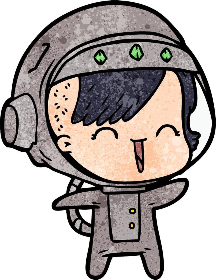 Vector astronaut character in cartoon style