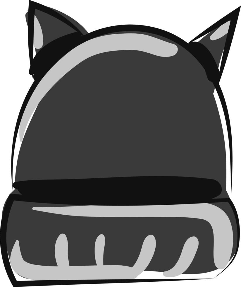 Hat with cats ears, illustration, vector on white background.