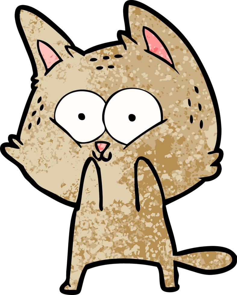 personaje de gato vectorial en estilo de dibujos animados vector