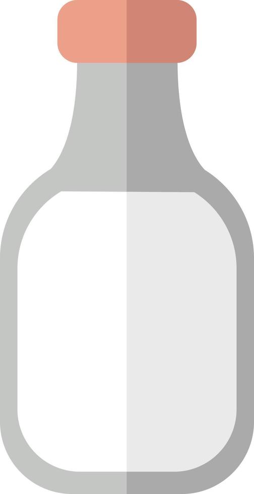 Kefir in a bottle, icon illustration, vector on white background