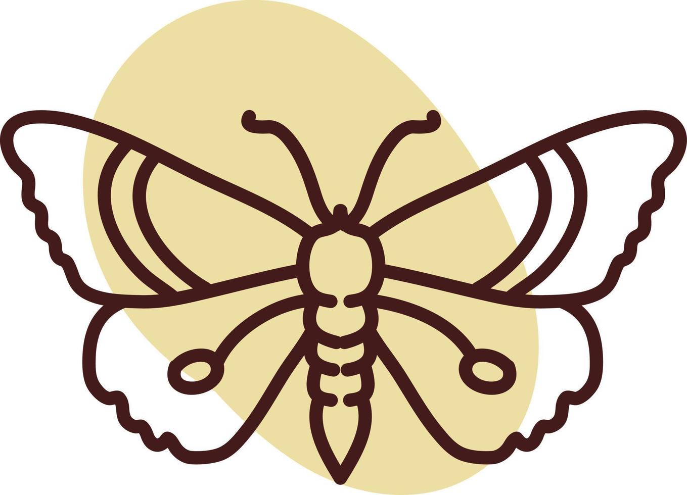 Beautiful buttefly, illustration, vector, on a white background. vector