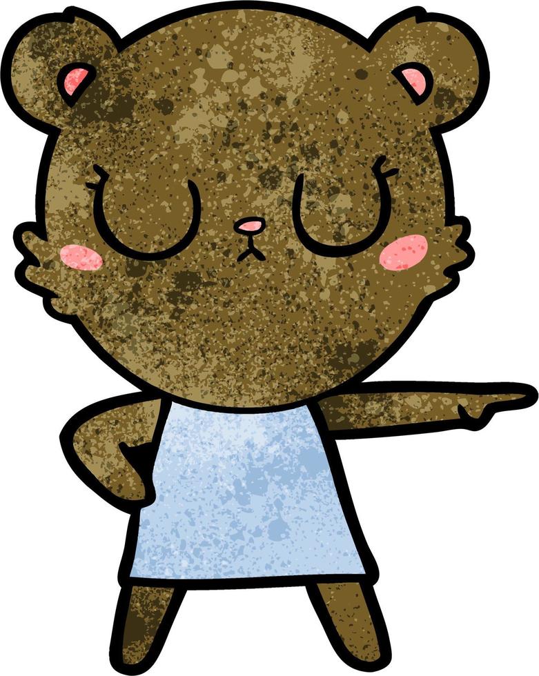 Vector bear character in cartoon style