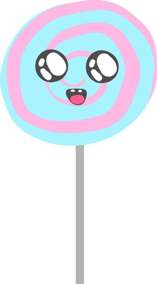 Cute lollipop, ilustración, vector sobre fondo blanco.